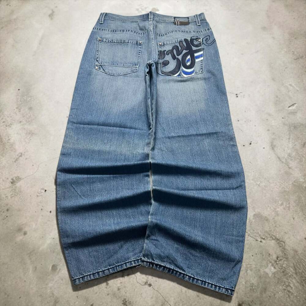 Enyce Baggy Jeans with Embroidered Back Pocket Design